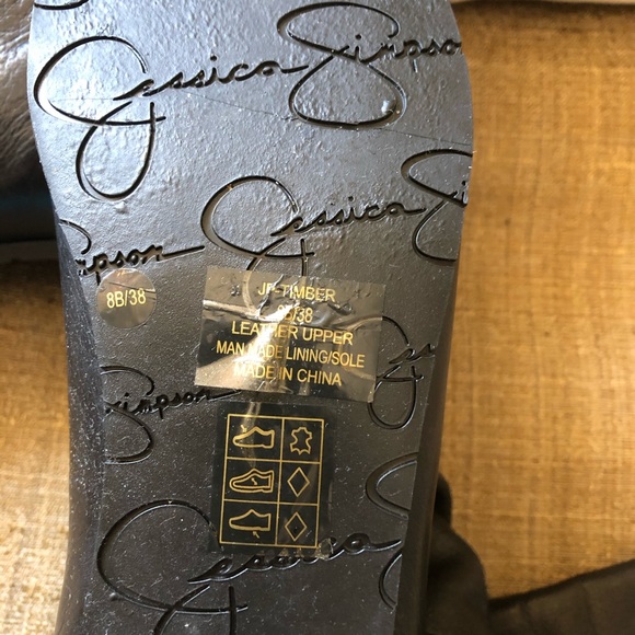 Jessica Simpson leather black boots - Picture 6 of 6